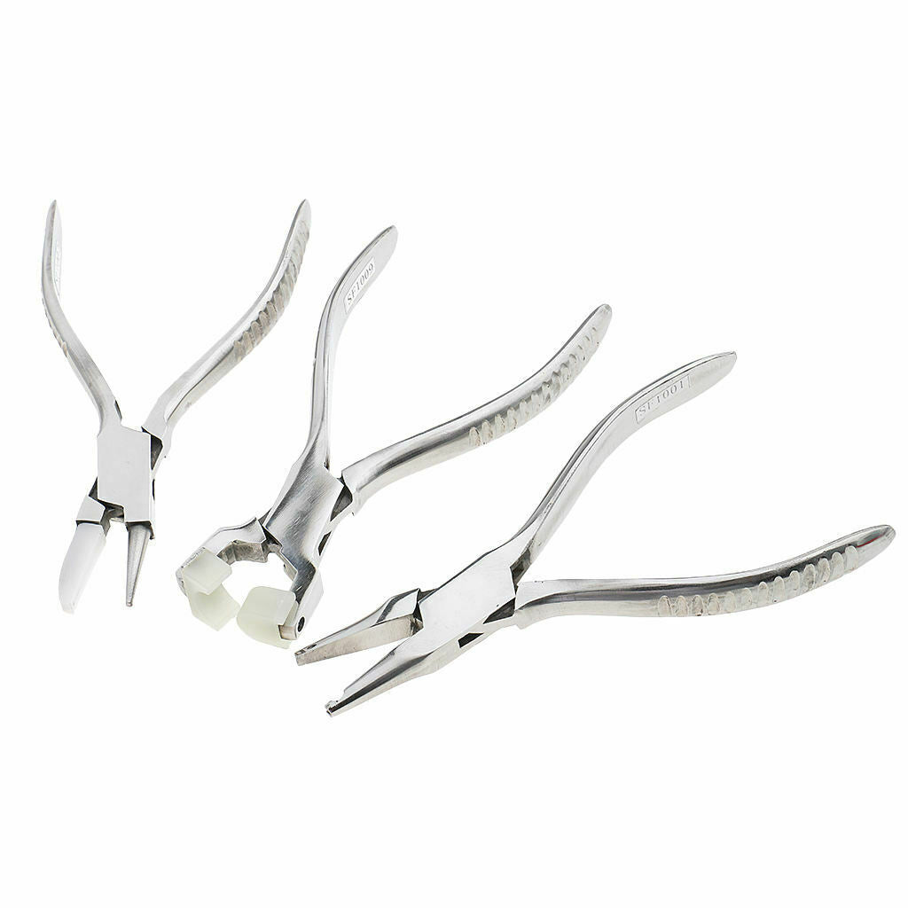 5 Pieces Optician's Pliers Steel Eyeglass Repair Pliers + Pouch