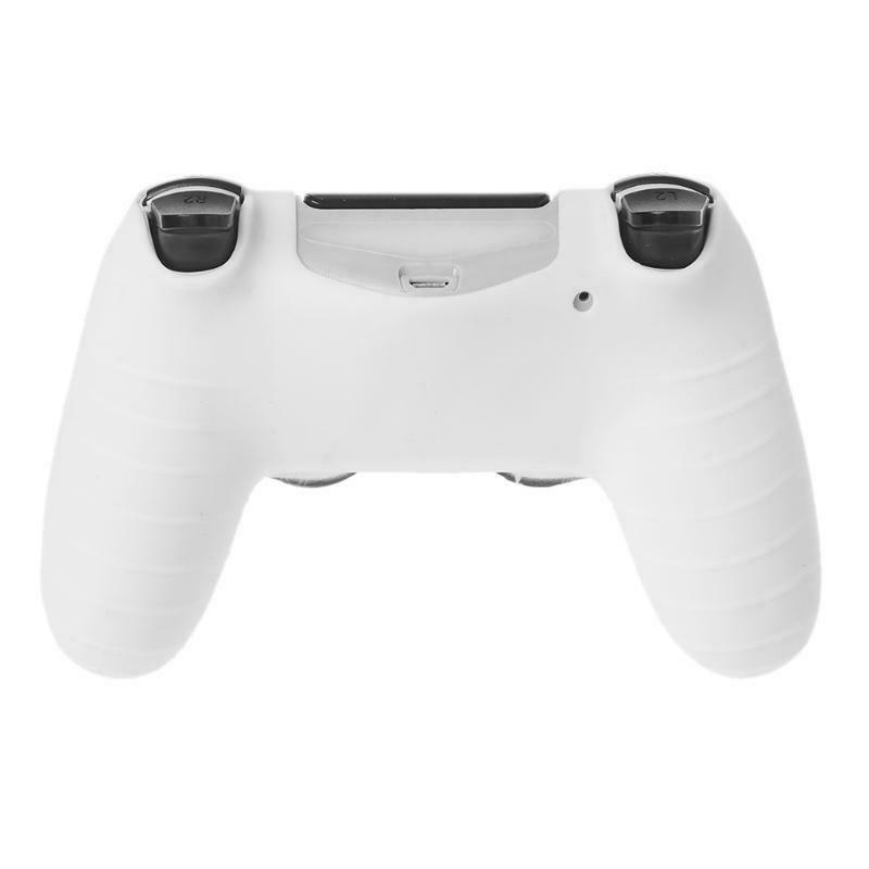 Gamepad Controller Silicone Sleeve Guard Protective Cover + 2 Grip Caps For PS4