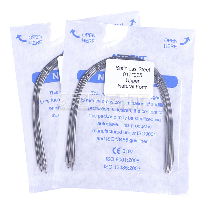 200X Dental Ortho Stainless Steel Arch Wire Rectangular 17X25 Upper Nature Form