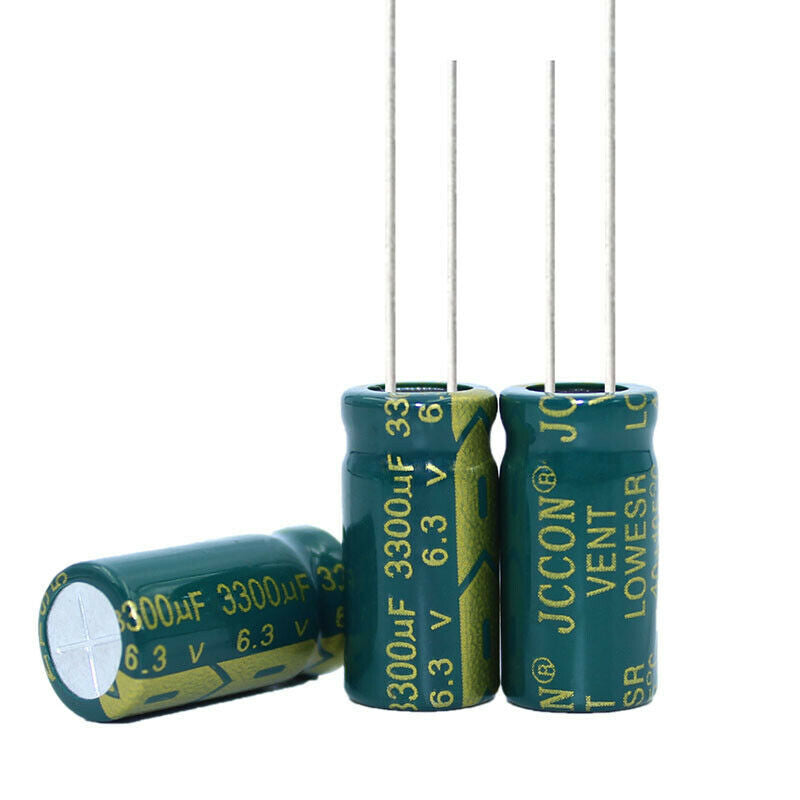 10pcs 6.3v3300uf Aluminum electrolytic capacitor Motherboard adapter 10x20mm