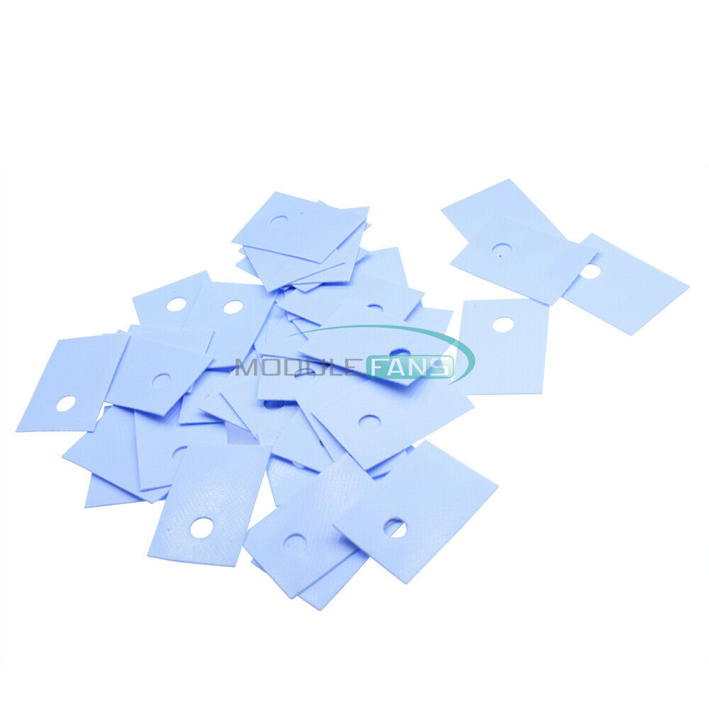 100PCS GPU CPU TO-220 Insulation Pads Silicone Heatsink Shim for Laptop