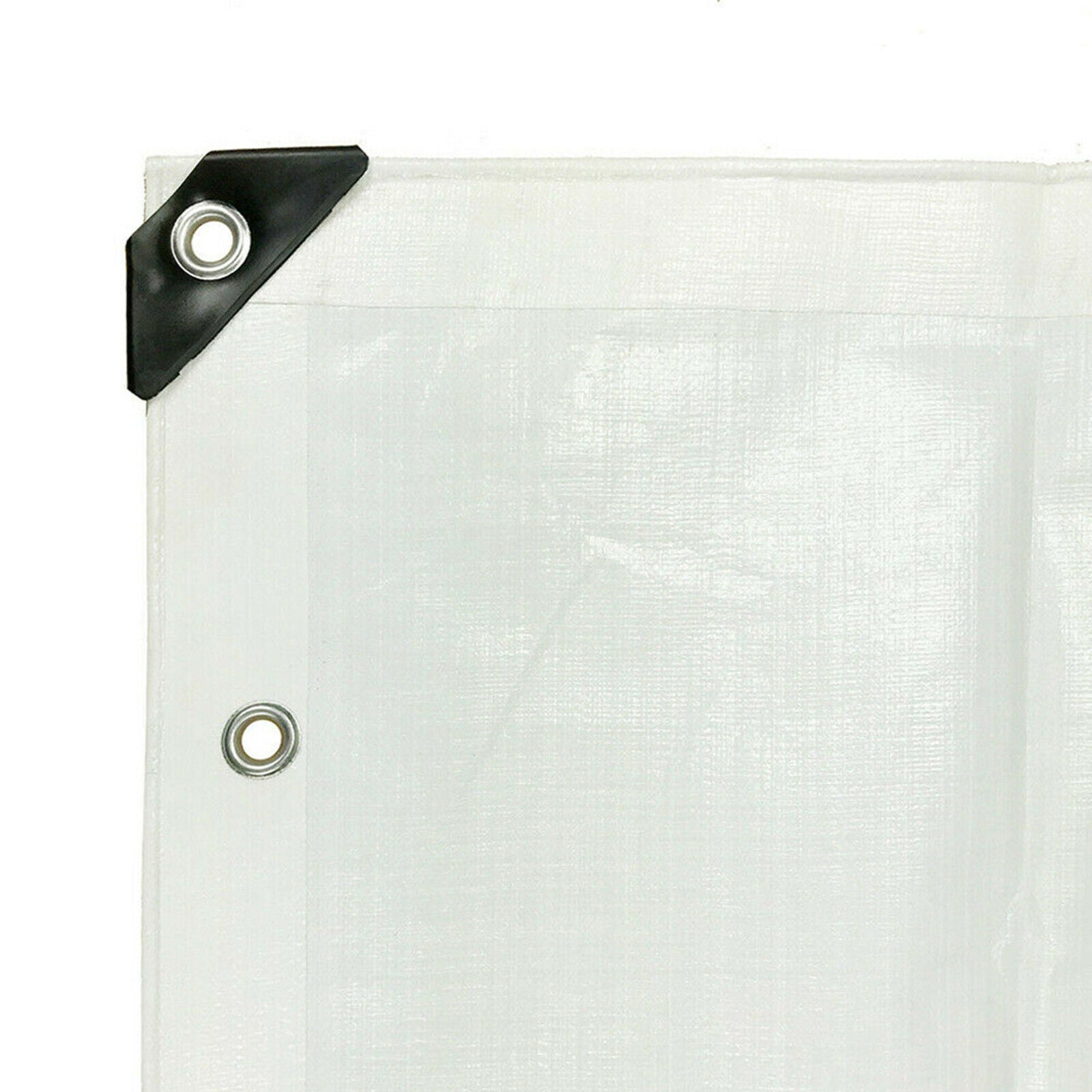 2x5m Heavy Duty White Waterproof Poly Tarp Cover Tarpaulin Professional