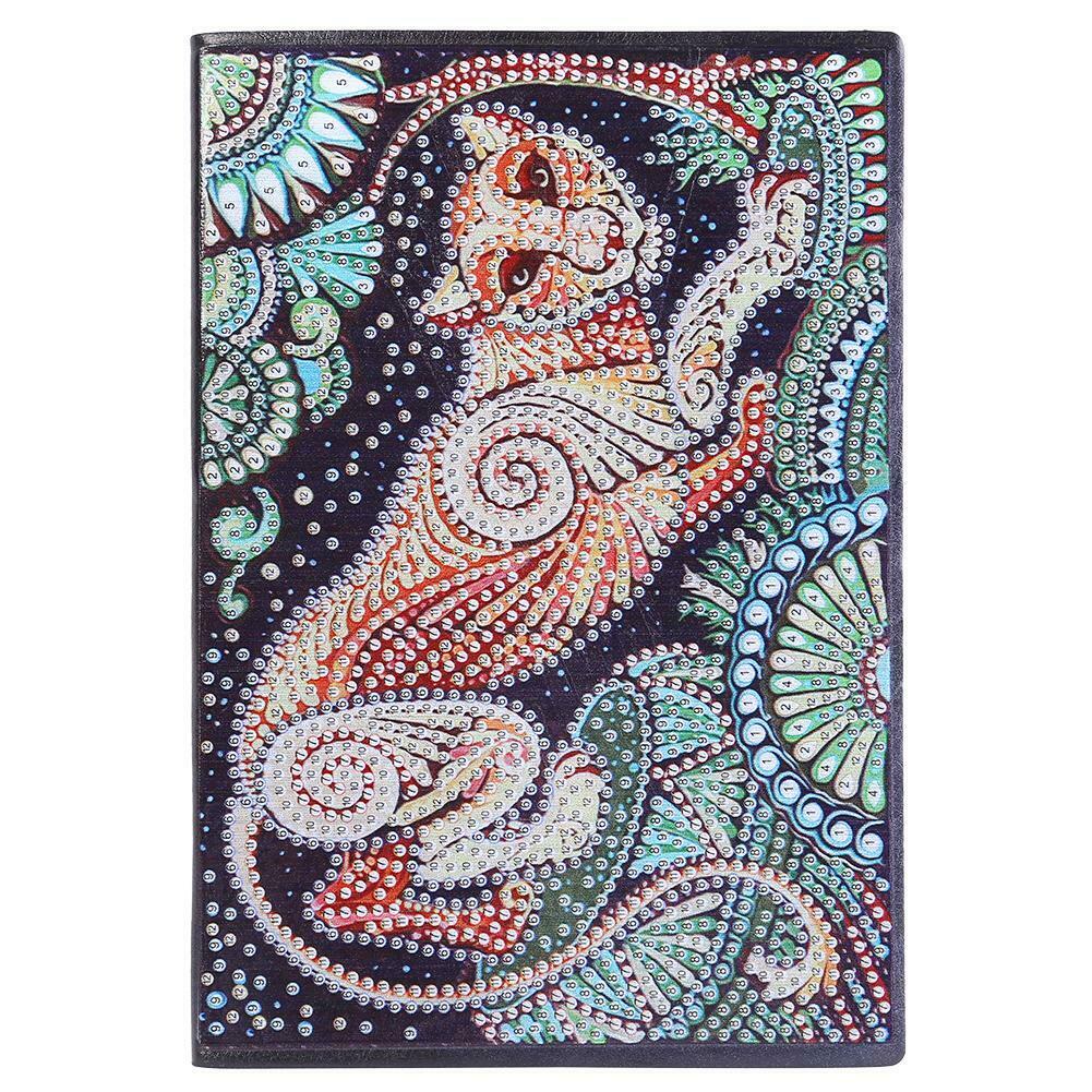 DIY Leopard Special Shaped Diamond Painting 50 Pages A5 Sketchbook Notebook @