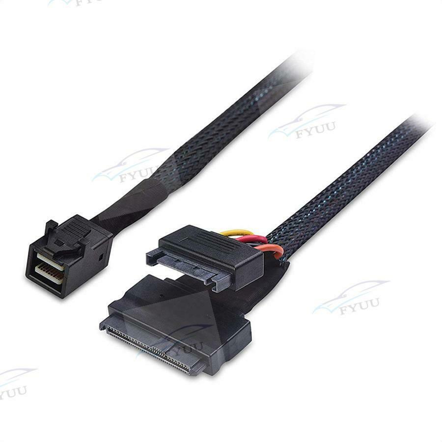 0.5M Mini SAS SFF 8643 to U.2 SFF-8639 15 Pin Female SATA Connector SSD Cable