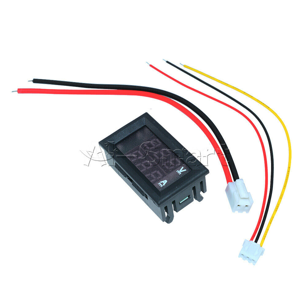 Digital DC 100V 100A Voltmeter Ammeter Blue+Red LED Dual Volt Amp Meter Gauge