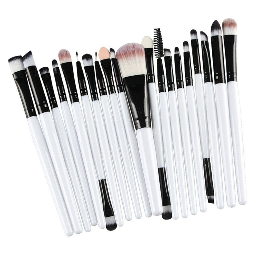 20 Pcs/Set Professional Make up Brush Set Beauty Cosmetic Tool White Black