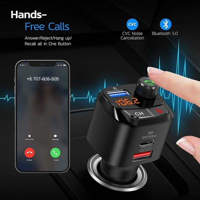 Car Mp3 Bluetooth Player Car Charger Wireless Bluetooth Radio Adapter Music PlZ7