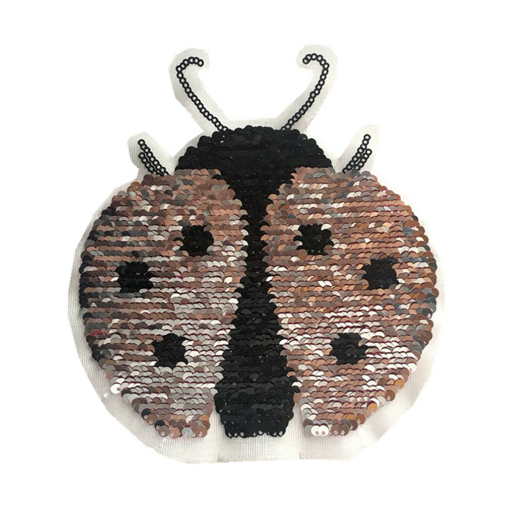 ladybug reversiblechange color sequins sewon patches for clothes diy applique Lt