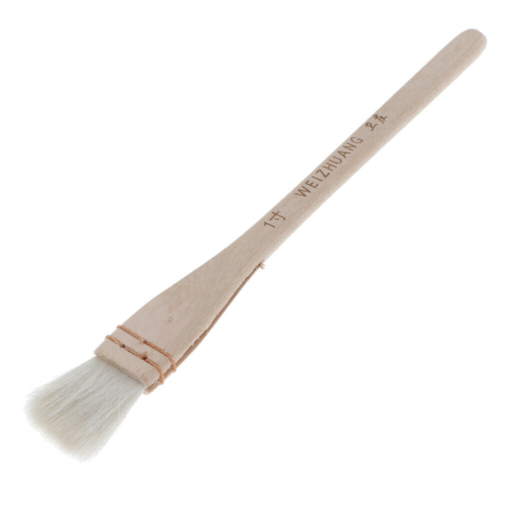 2x Mixed Professional Art Brushes Flat Pointed Brushes Wall Painting 2 Sizes