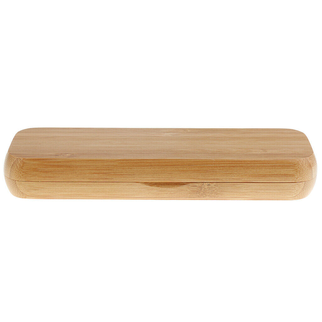 3pcs Bamboo Fountain Pen Display Box Case Container Gift Craft Decor Beige