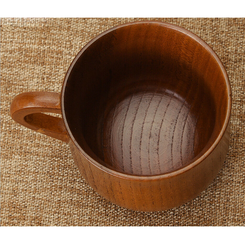 2Pc Natural Wooden Mug Beer Cup Coffee Cup Drink Mug Wedding Party Favor Cupp