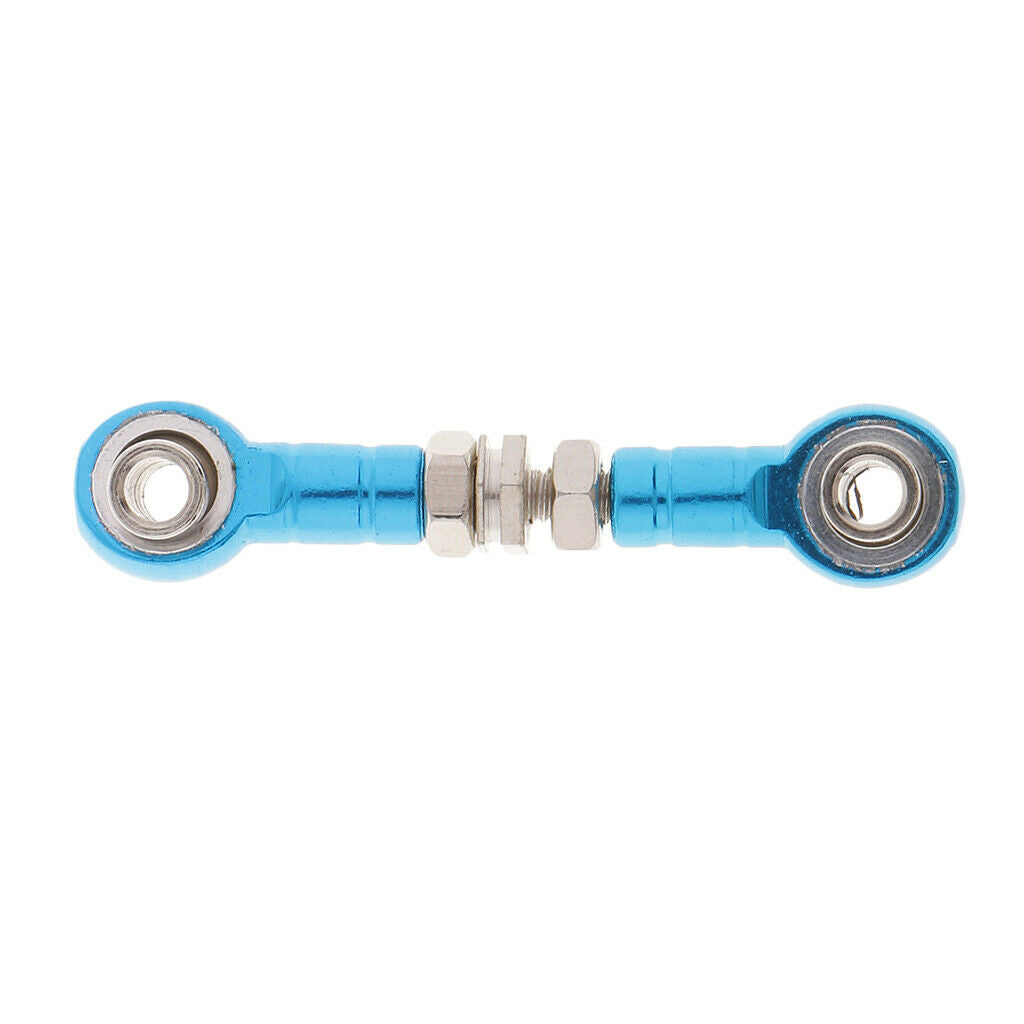 Alloy Blue Steering Link Rod Arm M3 Thread 33-43mm for 1:10 RC Car Truck DIY