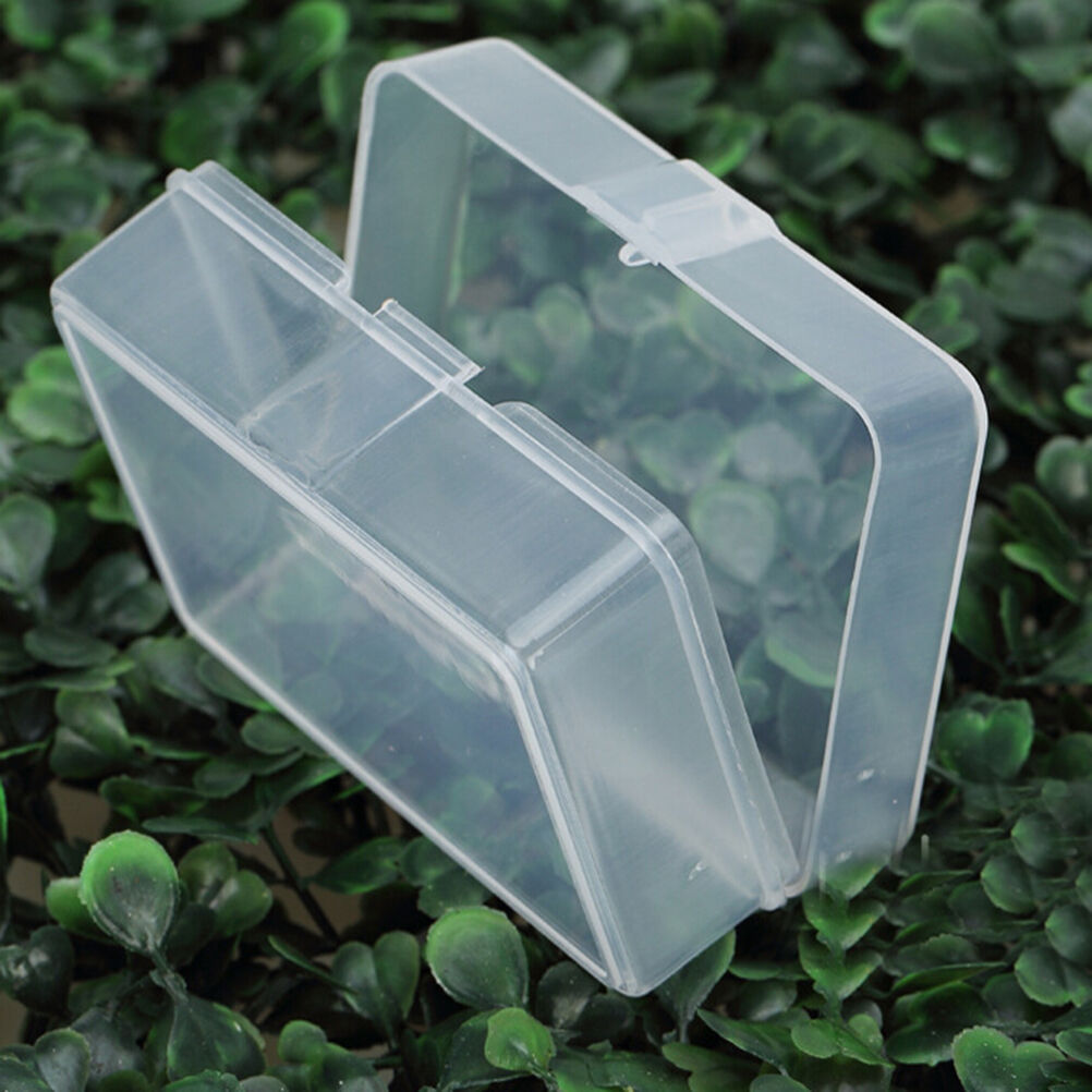 5pcs Clear Plastic Transparent Storage Box Collection Container Case Part.l8