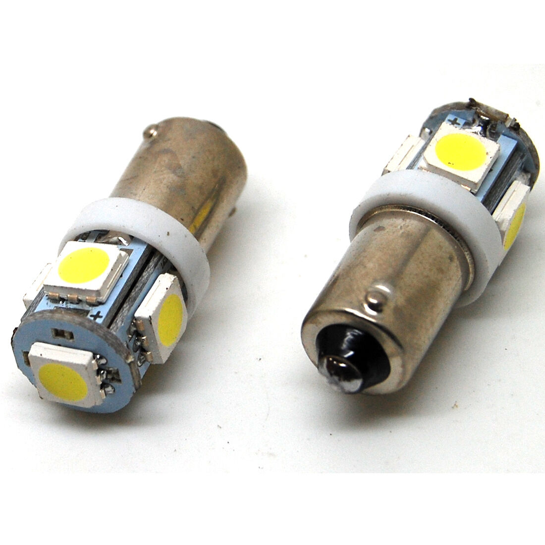 2 x RED T11 BA9S 5050 SMD 5 LED Car Light Bulb Lamp T4W 3886X 12V