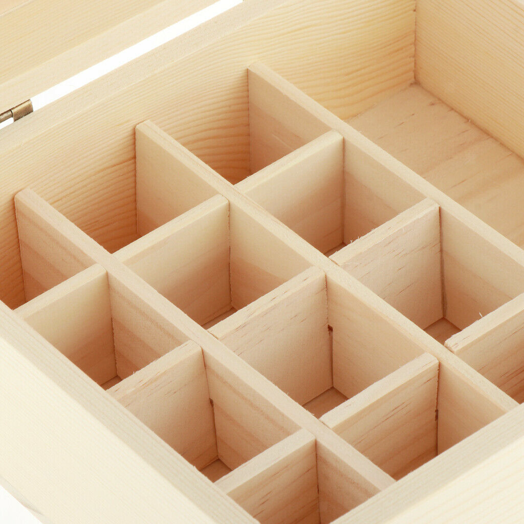 12 Grids Handmade Natural Essential Oil Display Storage Box Carrying Case