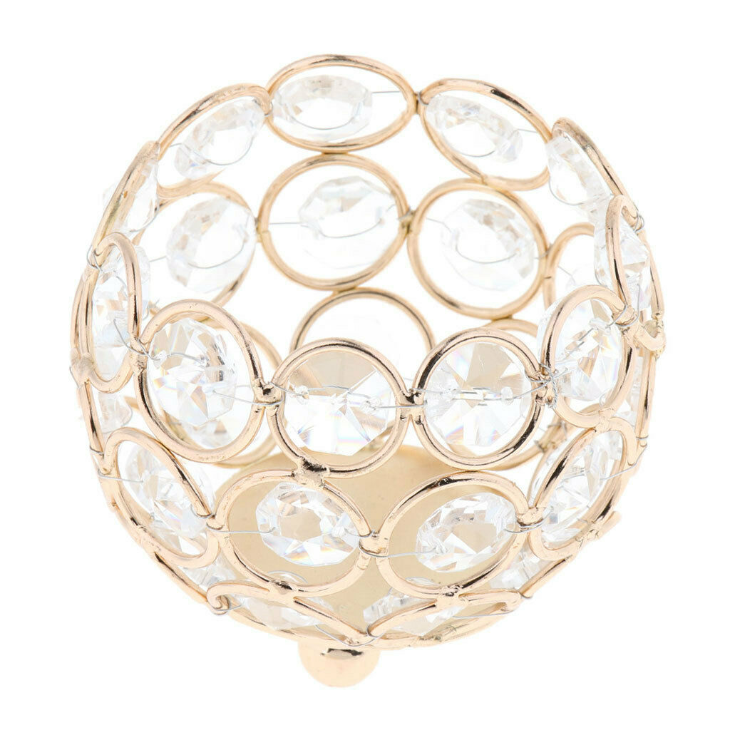 Set of 3 Crystal Tealight Candle Lantern Holders Candlesticks Wedding Xmas Party