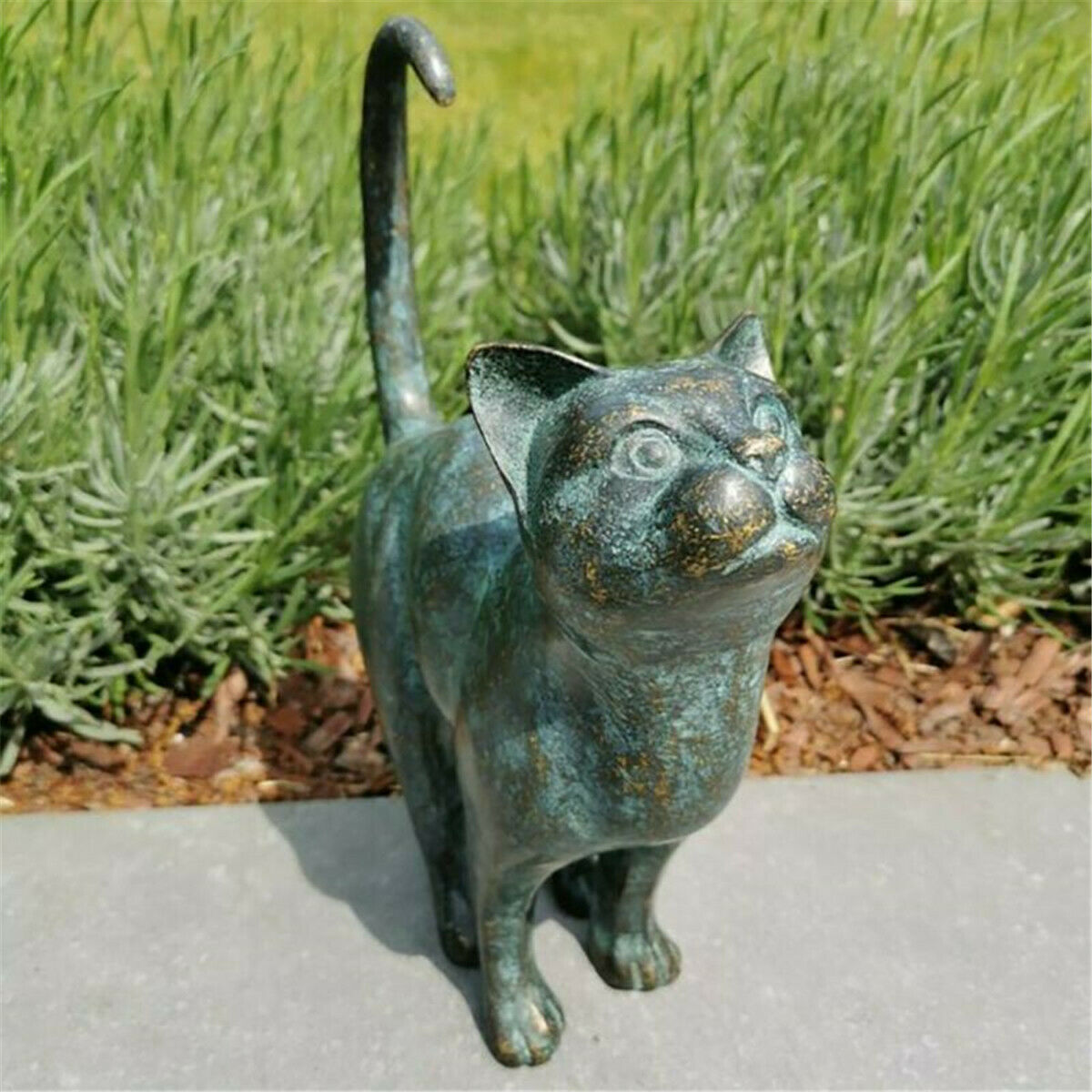 Funny Beautiful Cat Statue Home Garden Decora Ornament Outdoor Craft Sculpture