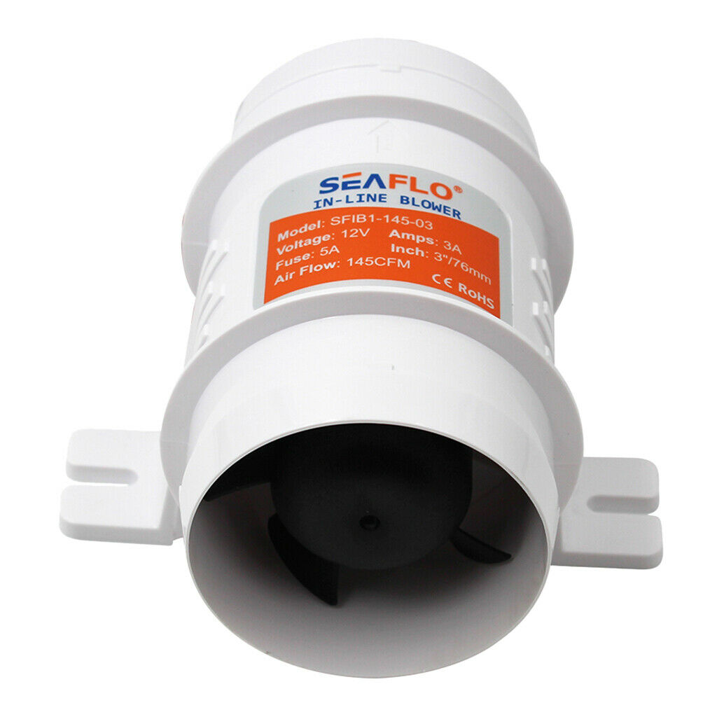 3'' Boat In Line Bilge Blower Fan 24V Marine Cabin Engine Ventilation