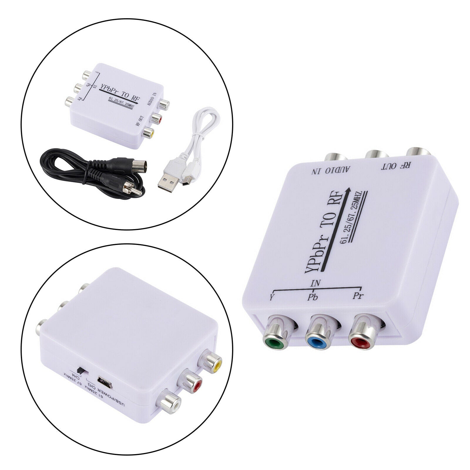 Audio to RF Radio Frequency Converter 1080P AV to HDMI Converter Adapter