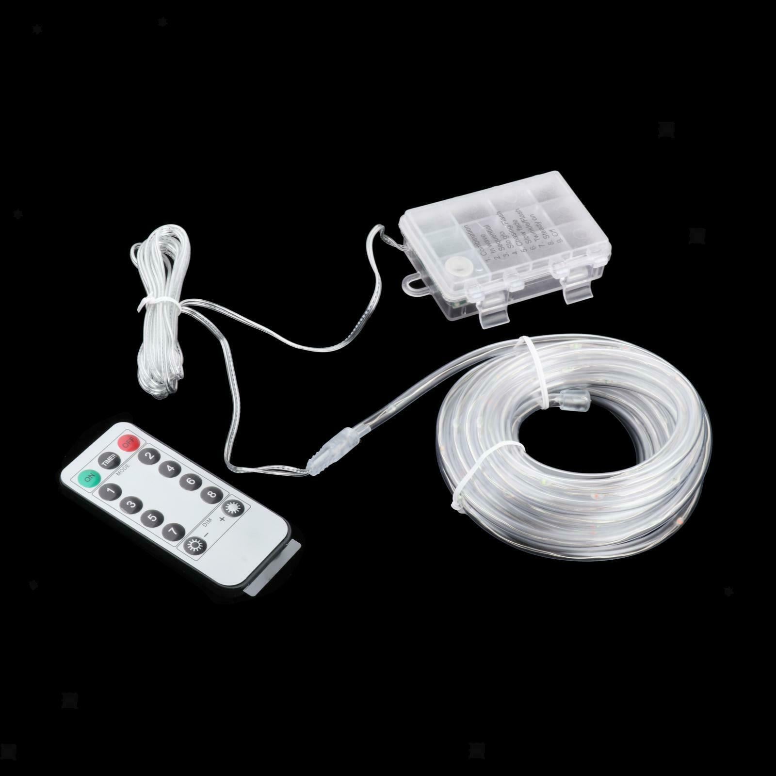 LED Trampoline Lights Rope String Lights 8 Modes Battery Operated Waterproof