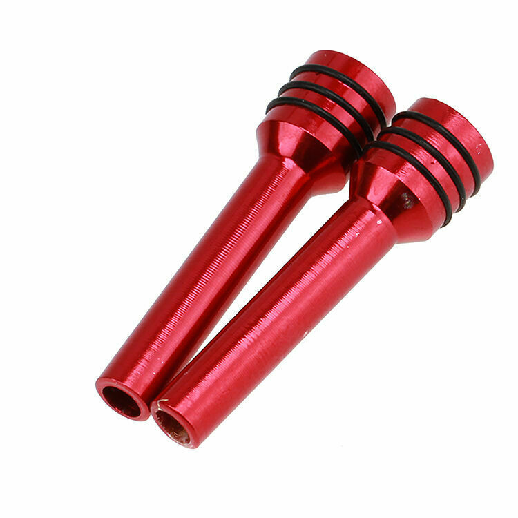 2PCS Universal Red Alloy Car Interior Door Lock Lock Knob Cover Pull Pin Fit VW