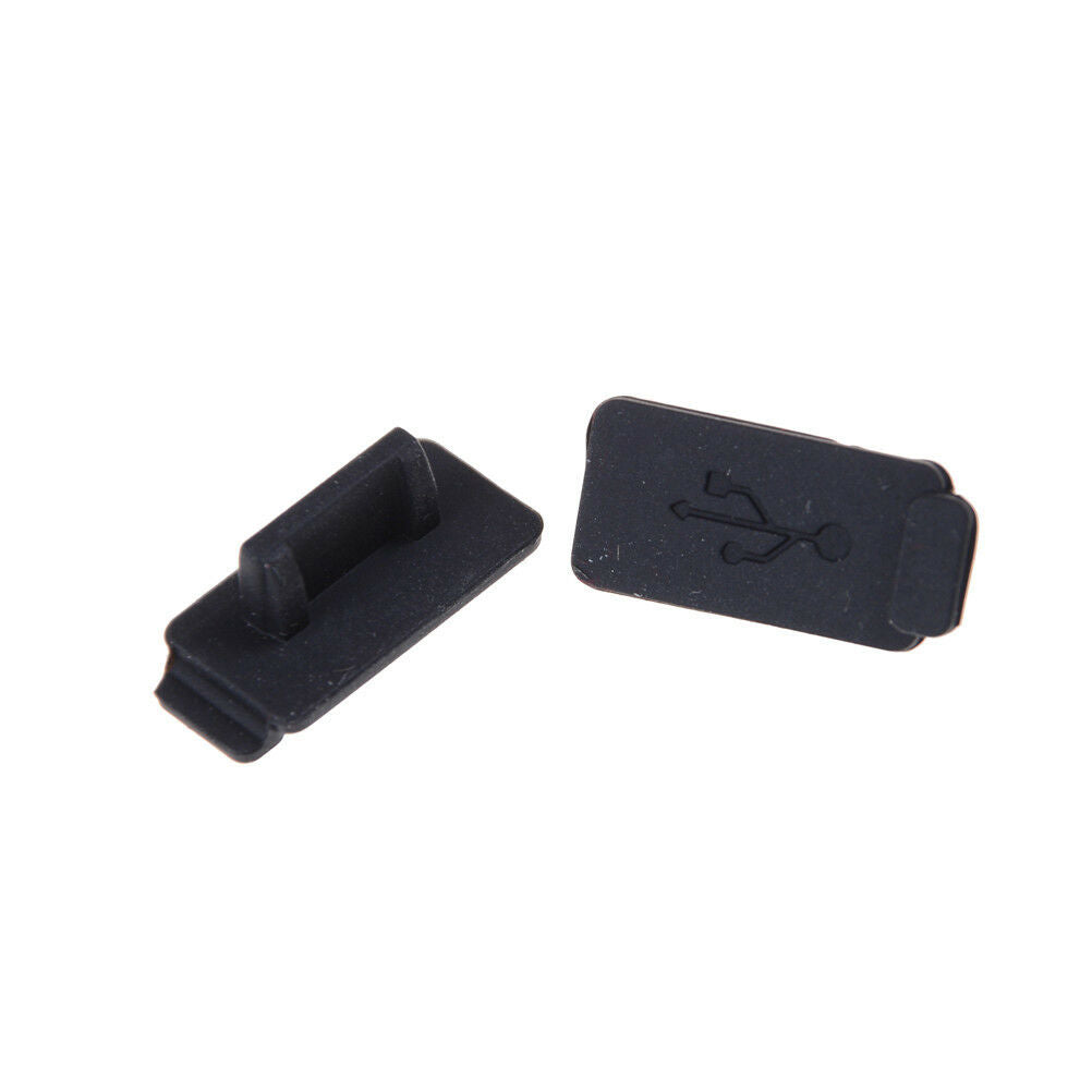 10pcs Black PC Laptop USB Plug Cover Stopper Rubber Soft Silicon Dust Cap BDDD