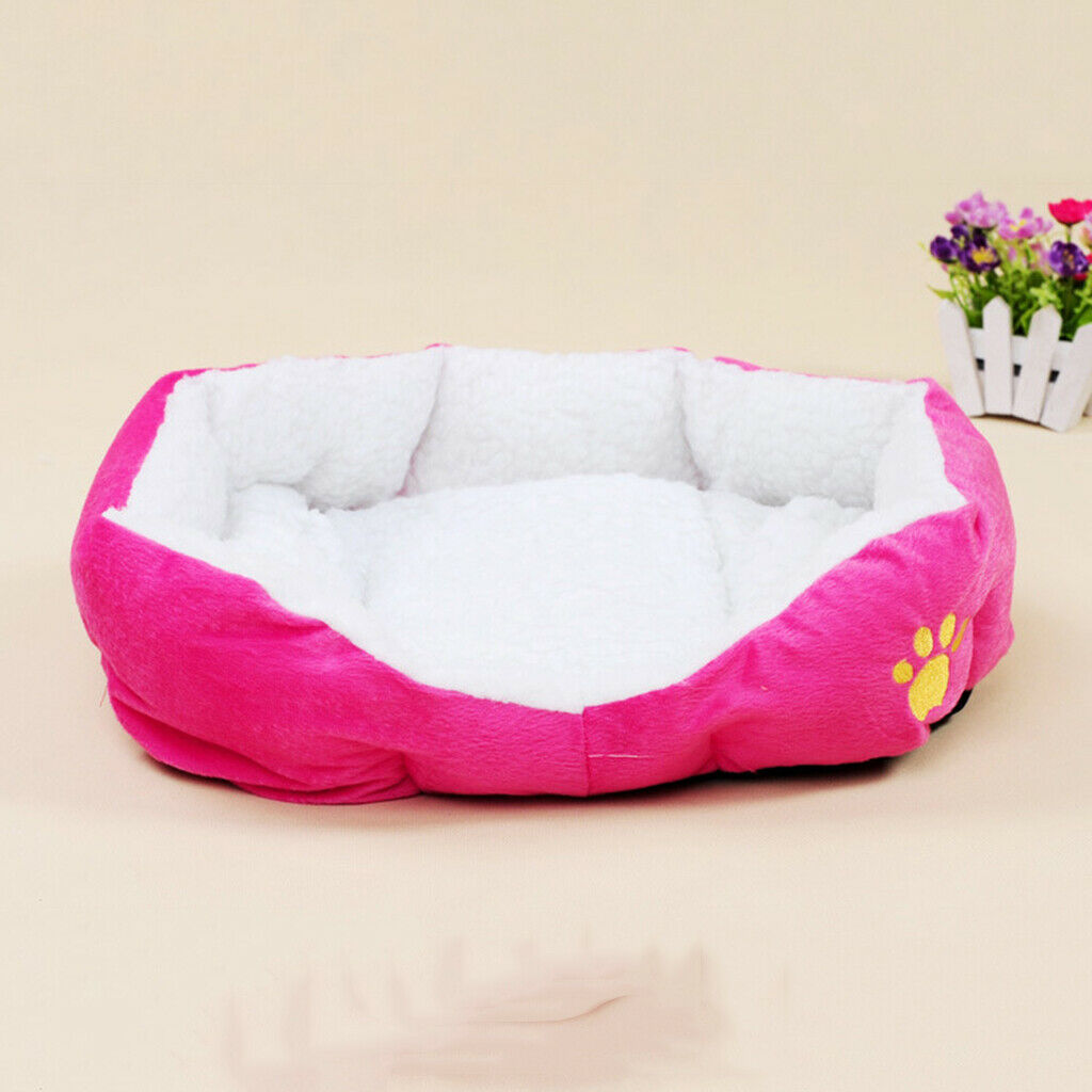 Warming Pad Dog Bed Cuddler with Removable Cover Small Size for Cats Dogs Rose