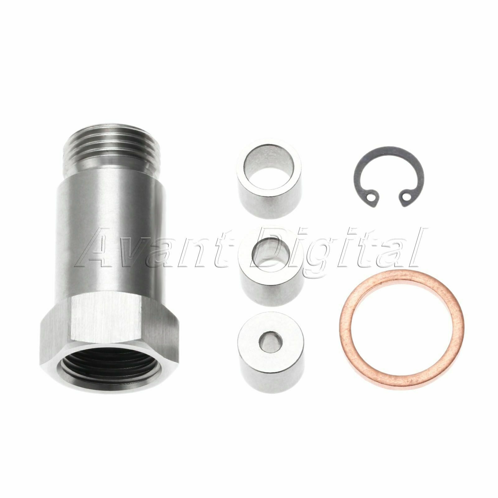 6Pcs O2 Oxygen Sensor Spacer Adapter Isolator CEL Fix Bung Adjustable Inserts