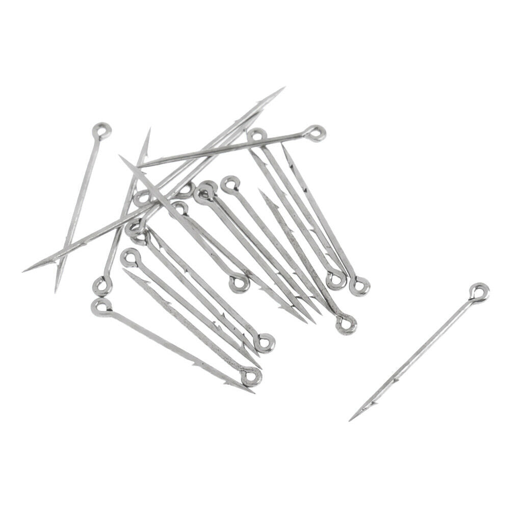 40 Pcs Two Size Bait holder Straight Fishing Worm Hooks High Carbon Steel Fish
