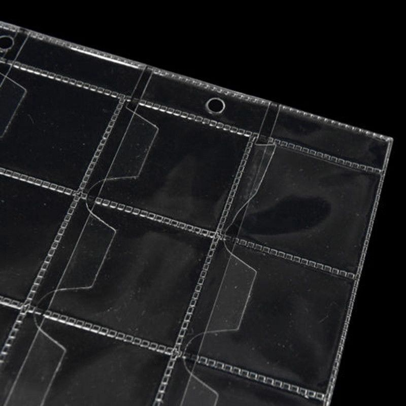 5x 30 Pockets Coin Holders Collection Storage Plastic Money Album Case Envelope