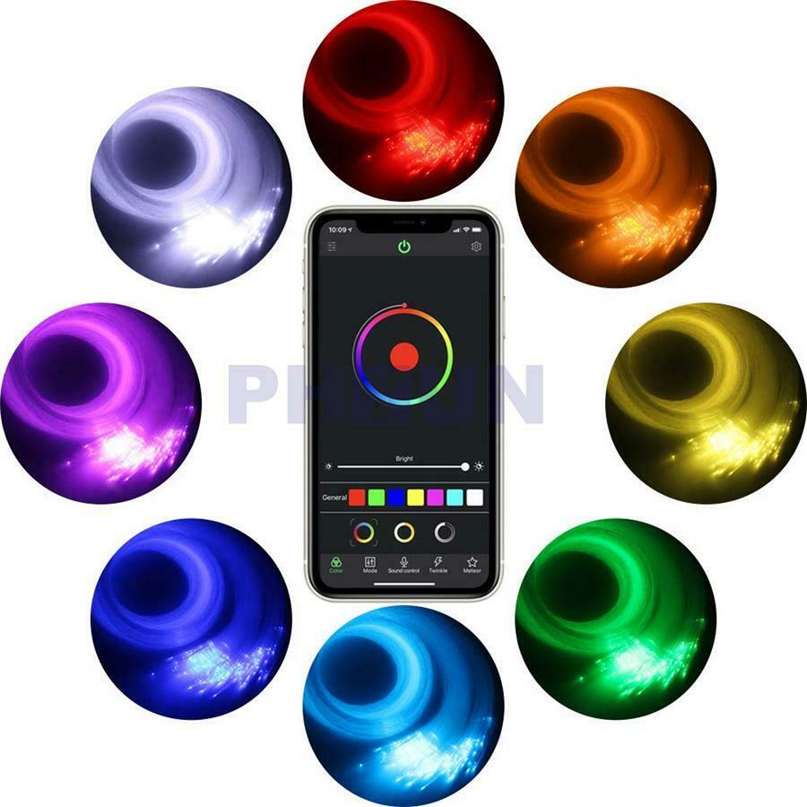 Car LED Ambient Light Interior Ceiling RGBW Lamp 300pcs Optic Fiber APP Control