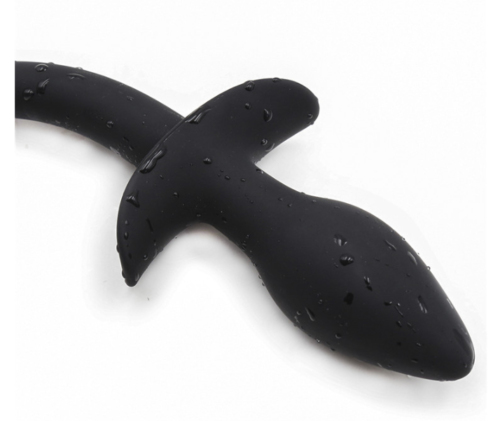 Black Silicone tail Plug dog tail to be a dog S