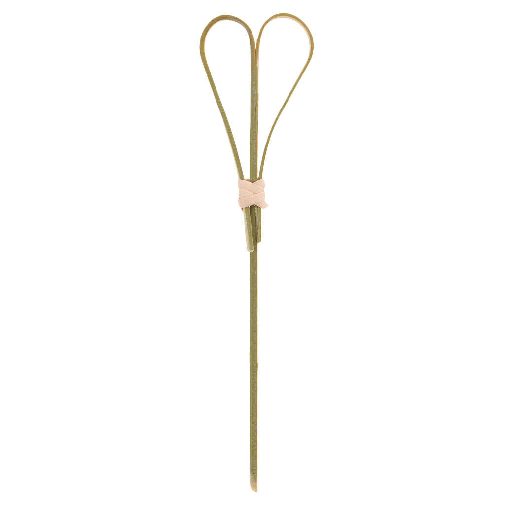 50 Pieces Rustic Bamboo Cocktail Picks Drink Stirrer Fruit Cake Food Sticks