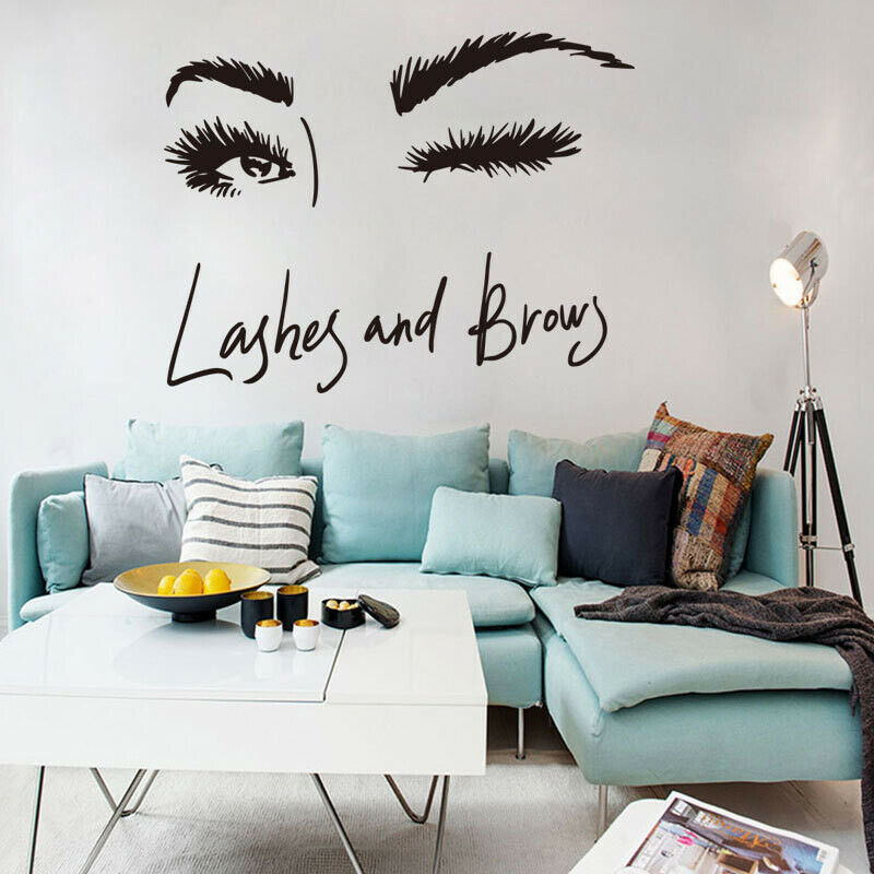 Eye Lashes Extensions Beauty Salon Wall Decor Eyebrows Make Up Wall Stick.l8