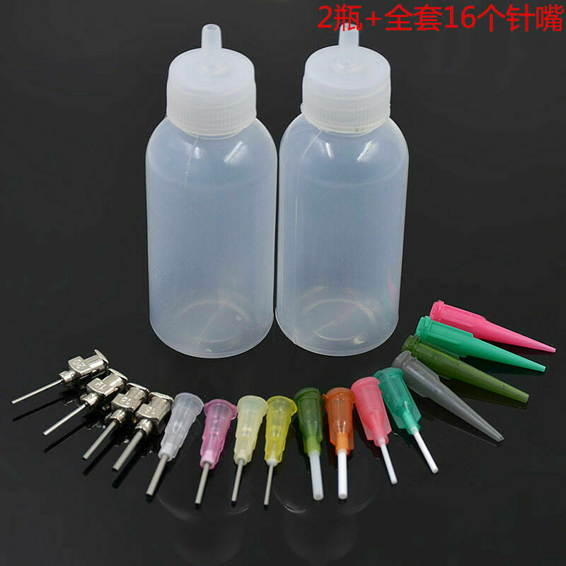 18x Full Set Henna Applicator Nozzles Bottles Paste Tattoo Body Art Drawing Tool