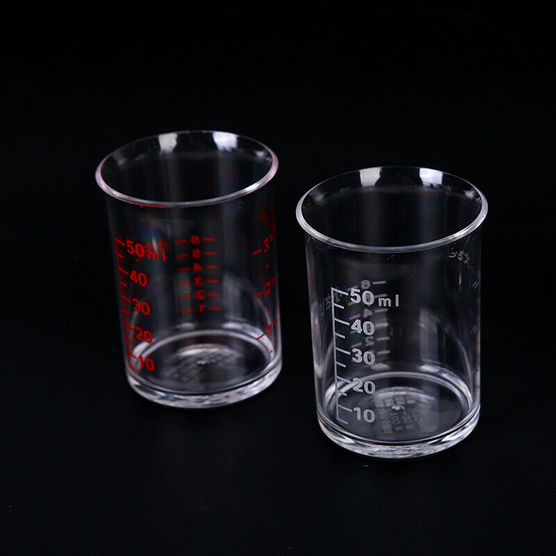 2pcs High Quality Plastic Measuring Cup Clear Scale Show Transparent M.l8