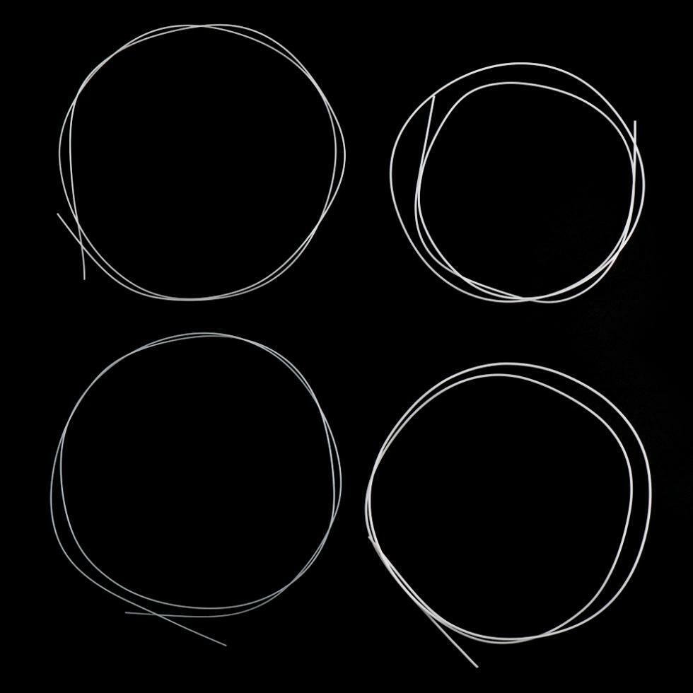4pcs White Durable Nylon Ukulele Strings Replacement Part for 21" 23" 26"