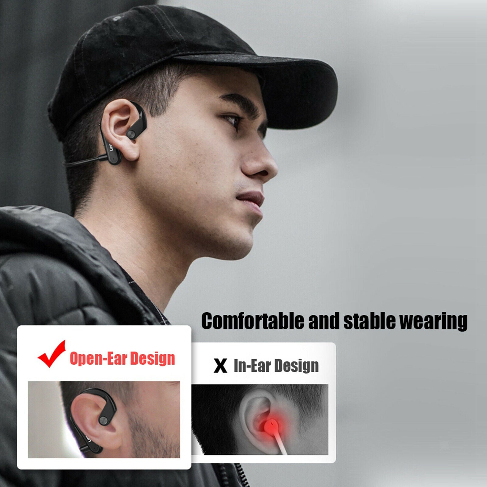 X3 Bone Conduction Headphones Bluetooth 5.0 Wireless for Running Sports