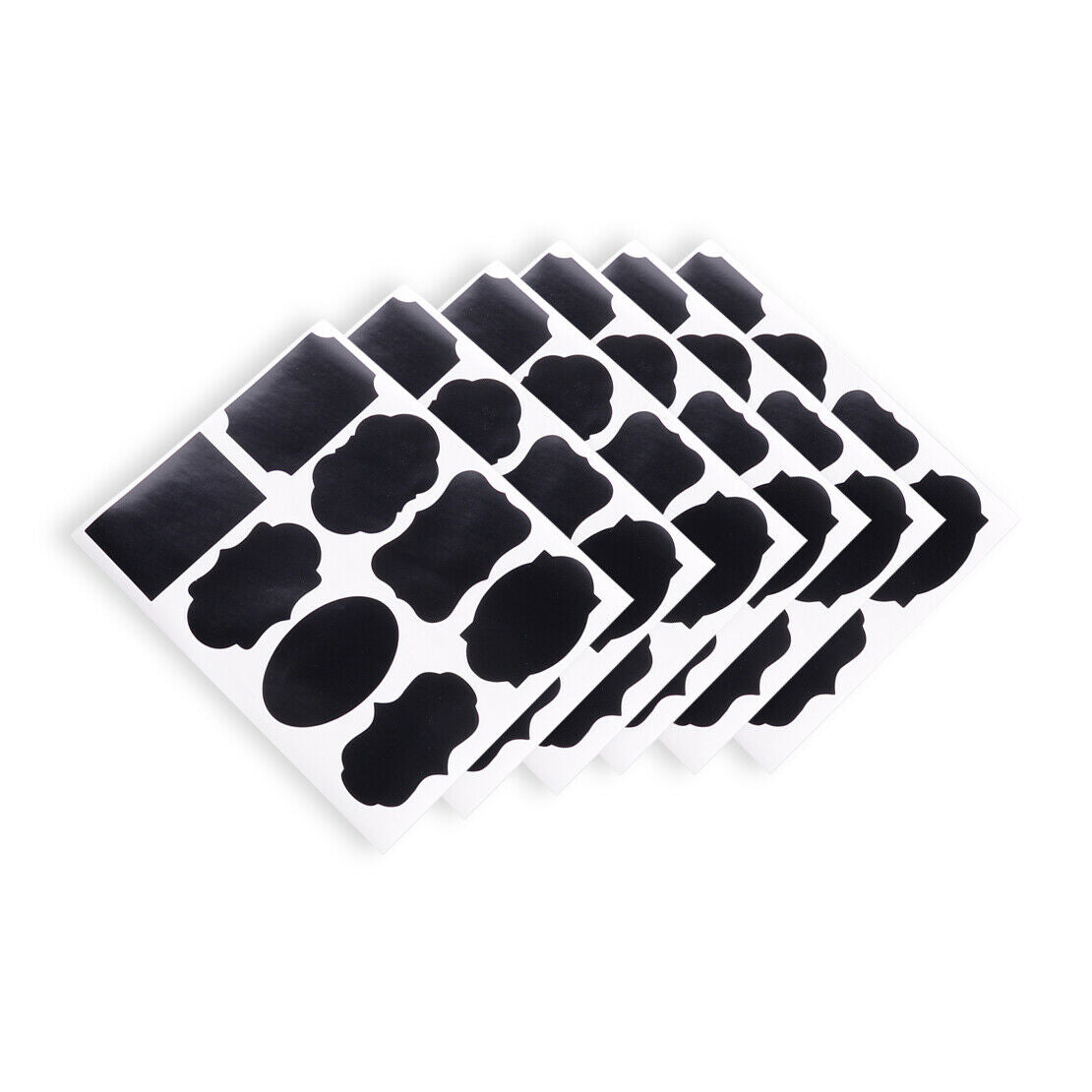 48 PC Chalkboard Labels Chalk Stickers for Pantry Jars Storage Bins 8 Shape