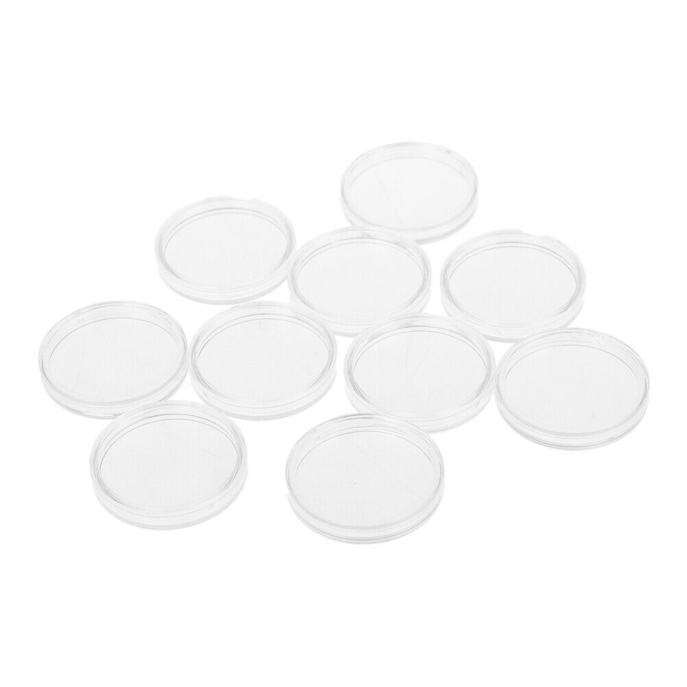 10Pcs 26mm plastic round applied clear cases coin storage capsules hol.l8