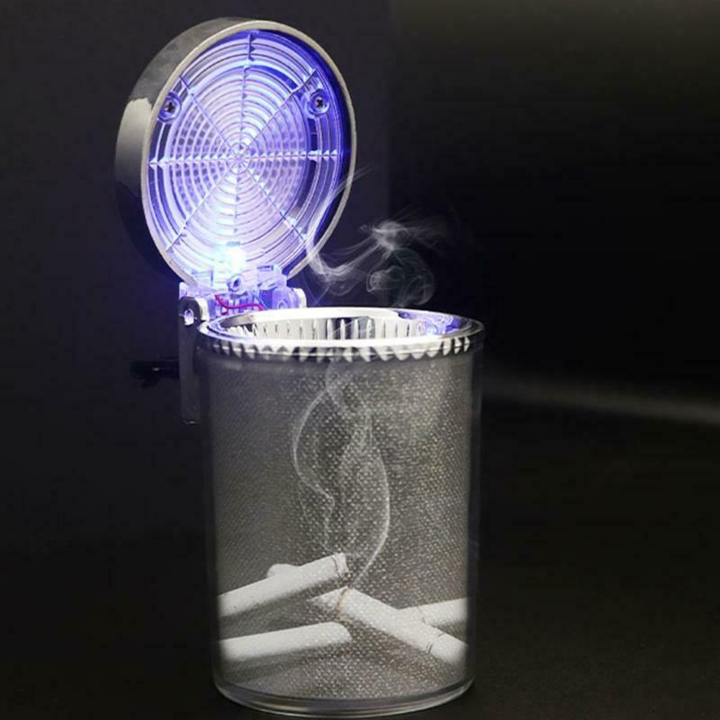 Creative LED Luminous Color Light Ashtray with Lid Simple Design Decorative Tray