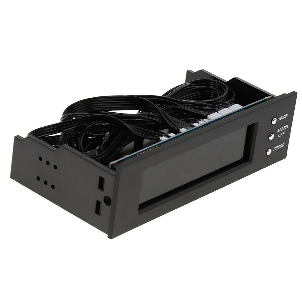 2 Pieces 3 Fans Speed Controller Computer CPU Temperature Sensor Control LCD