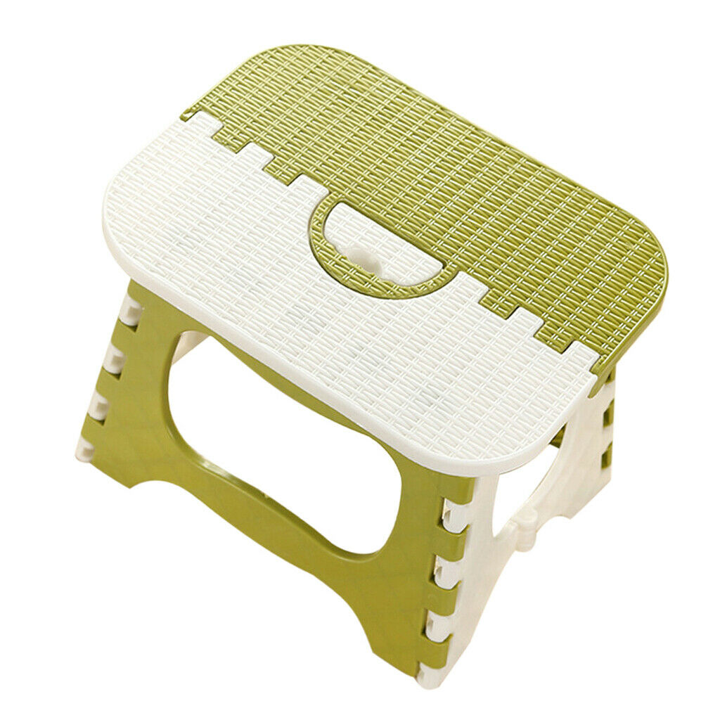 Folding Step Stool Non Slip Portable Lightweight Fishing Multipurpose Green