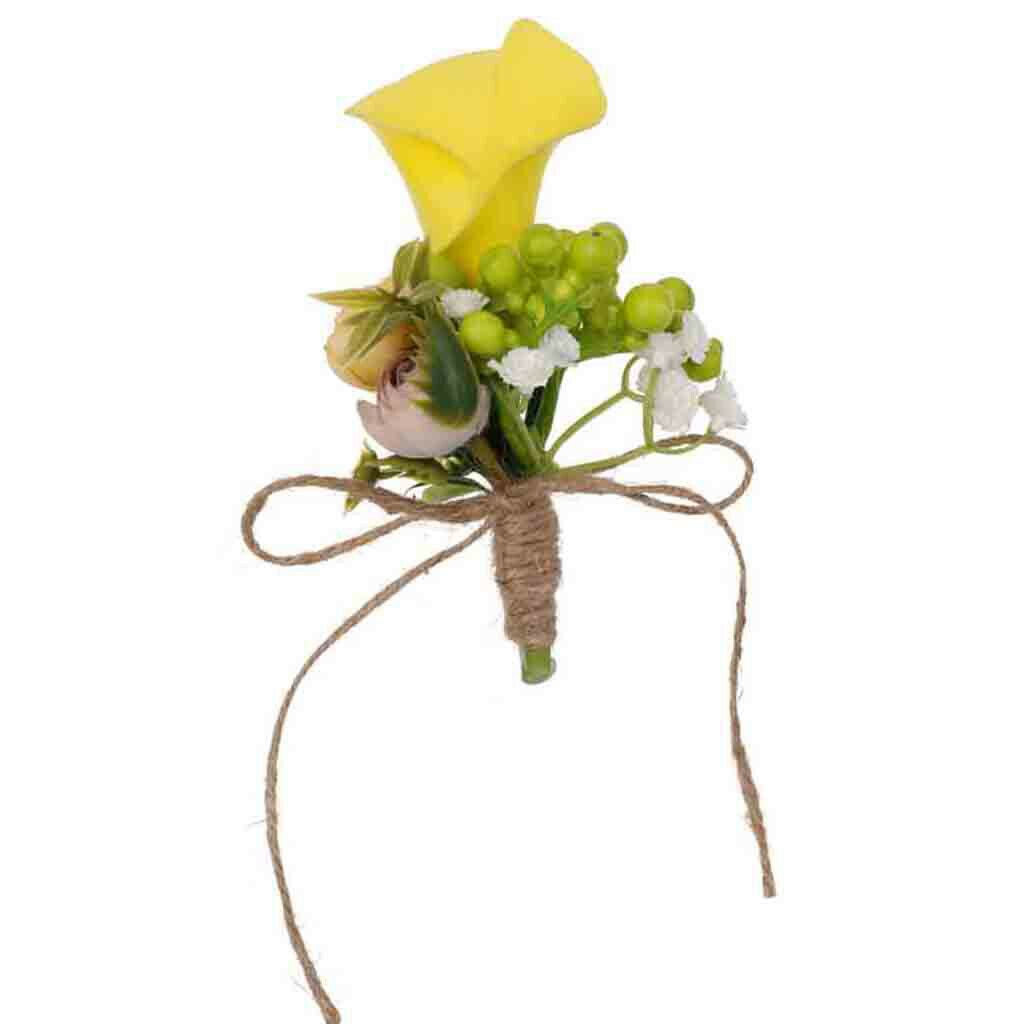 Wedding Ceremony Bridal Groom Calla Lily Flower Boutonniere Corsage