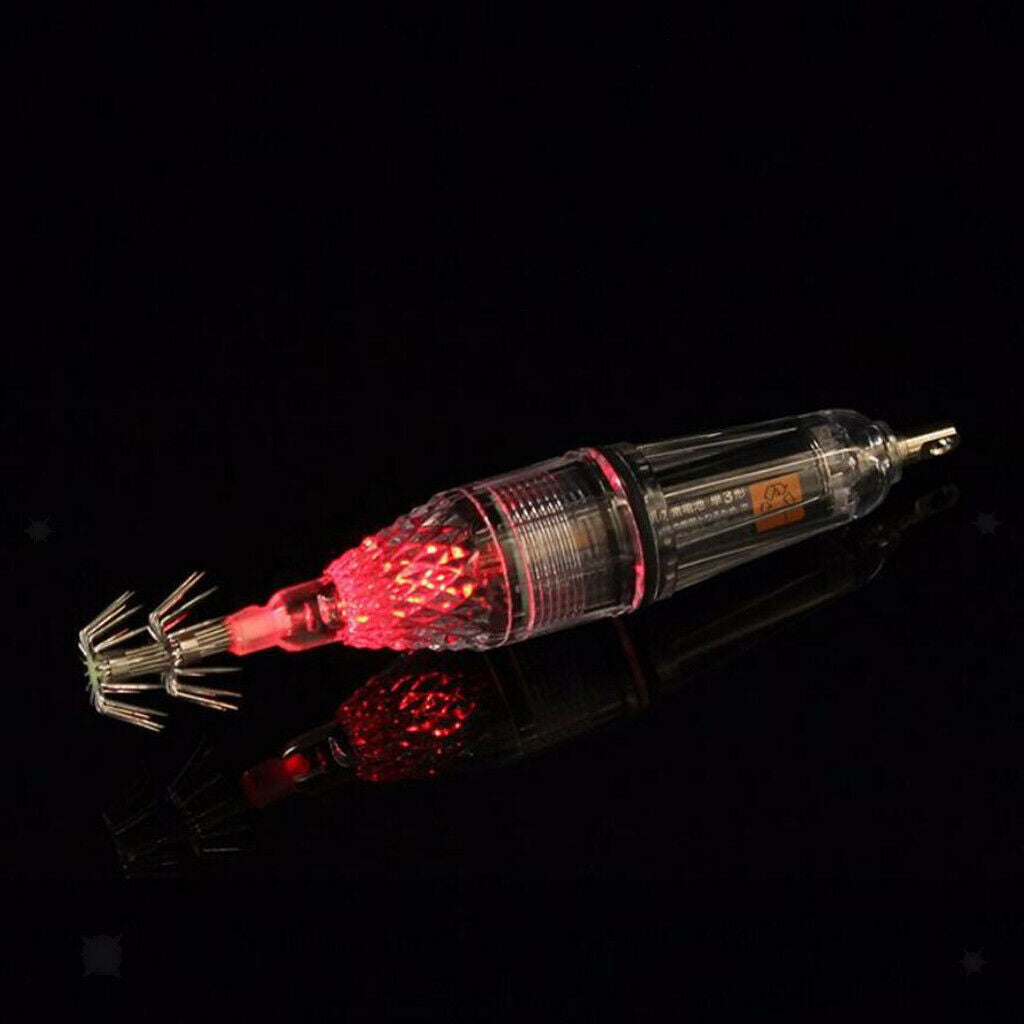 2x Squid Jig Hook Night Fishing Lures Light for Attracting Bait 4.72in