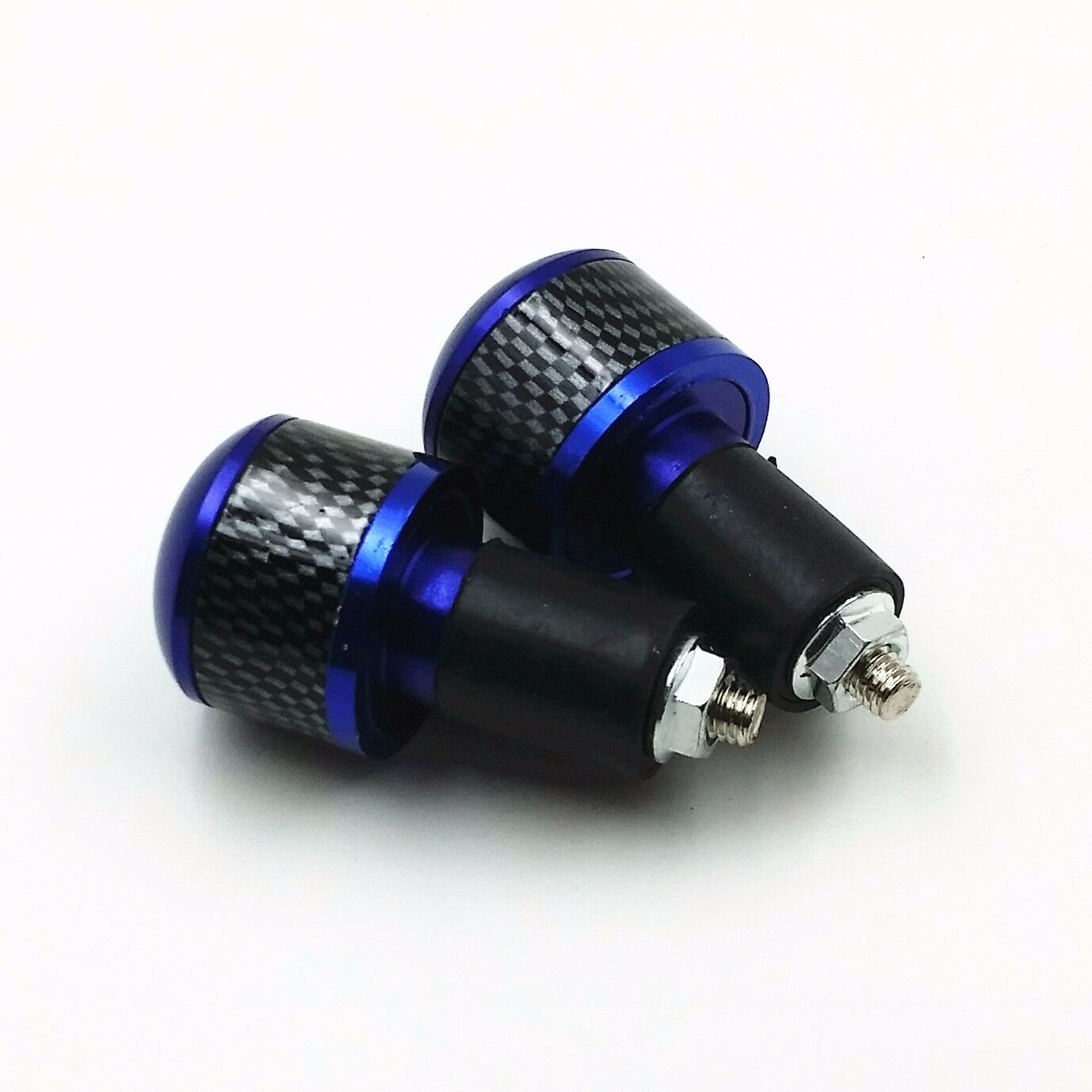 Blue 7/8" 22mm Motorcycle Handlebar BAR END Street Sport Bike Standard Custom