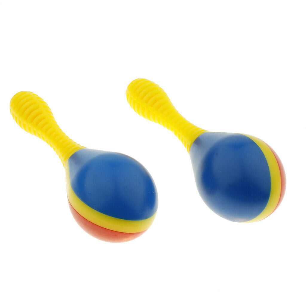 2 Pieces Plastic Maracas Handheld Shaking Toys Gift for Baby Toddlers