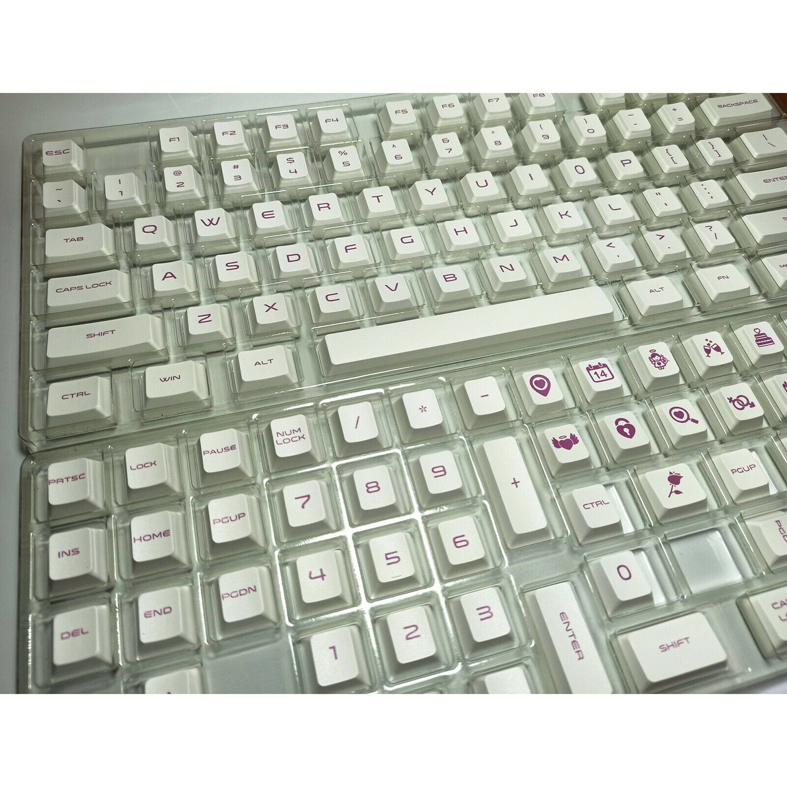White 134-key Sublimation PBT Keycap Height Key Cap for Mechanical Keyboard