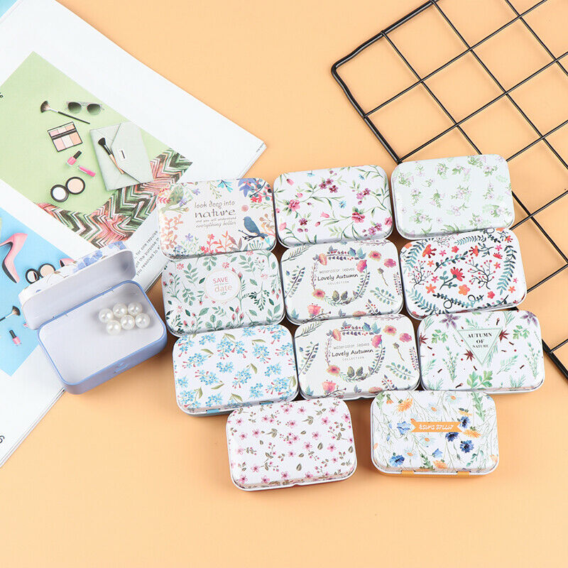 Floral Tea Candy Portable Travel Mini Sealed Candies Pills Box Storage Or.l8