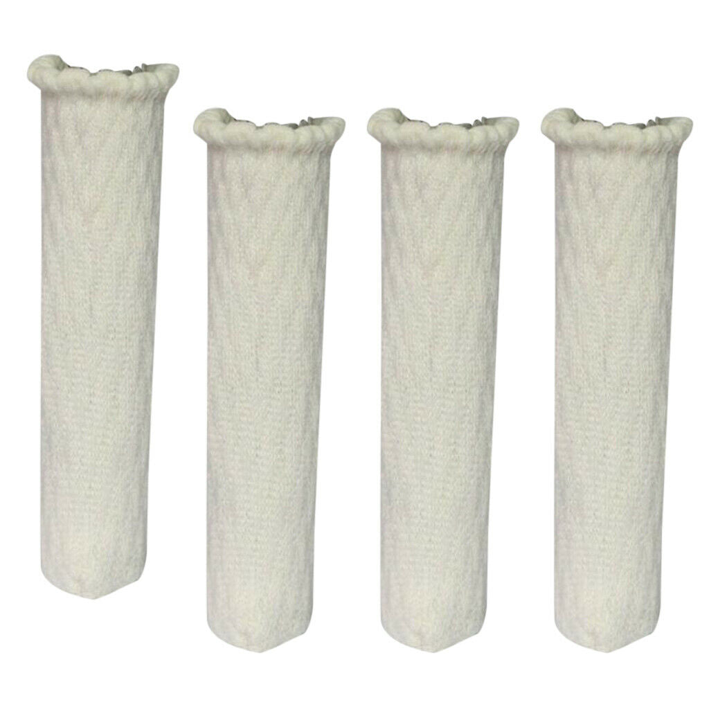 Furniture Feet Caps Covers/Knitted Chair Leg Socks  3x11cm  White